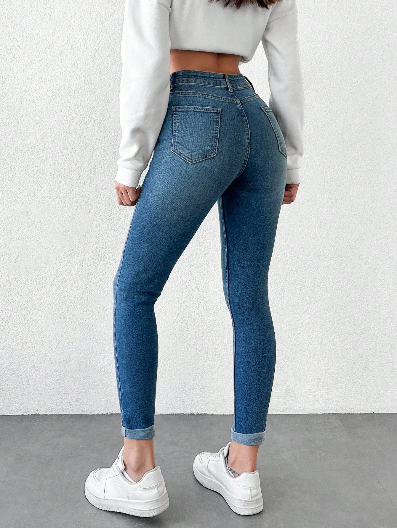 Blugi dama, Talie Inalta, Croiala Slim-Fit