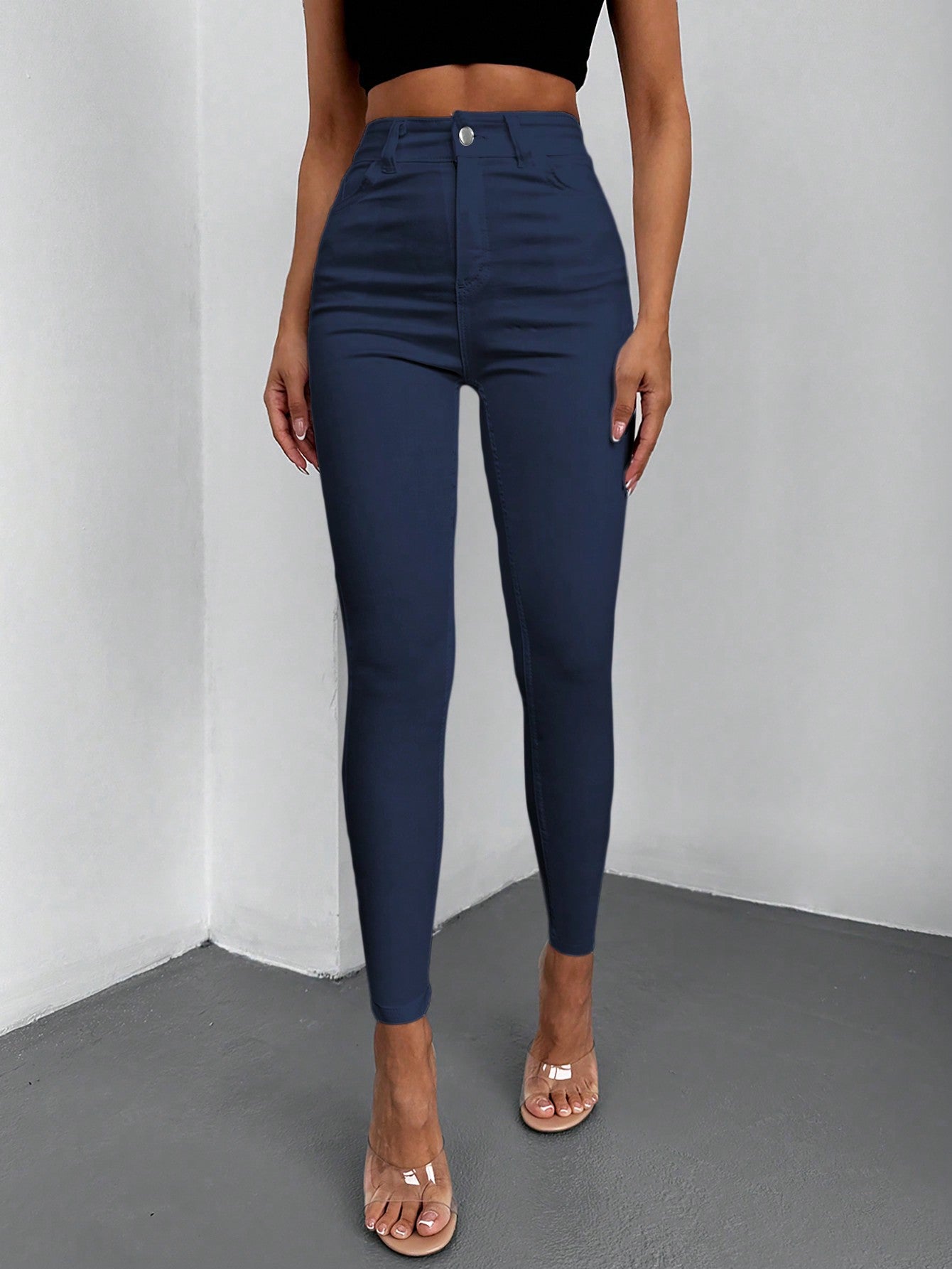 Blugi Dama, Croiala Slim Fit, Talie Inalta