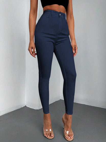 Blugi Dama, Croiala Slim Fit, Talie Inalta