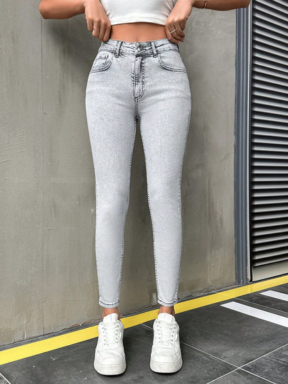 Blugi Dama, Talie Mijlocie, Croiala Slim Fit
