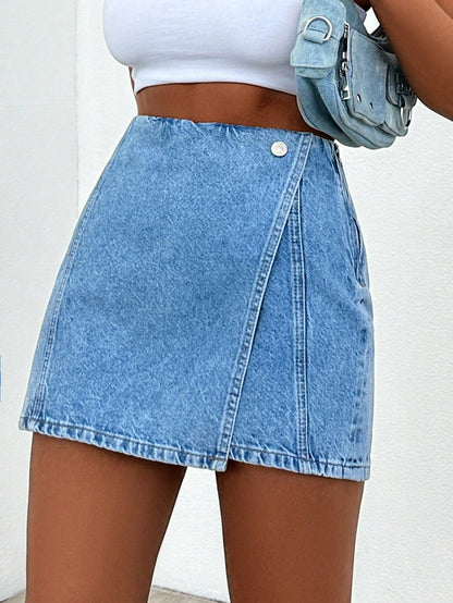 Blugi Dama, Tip Skort, Talie Inalta, Croiala Slim Fit