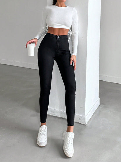 Blugi Dama, Croiala Inalta, Skinny Fit