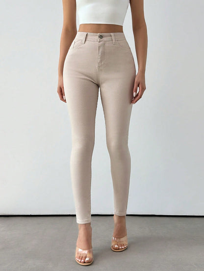 Blugi Dama, Croiala Slim Fit, Talie Inalta