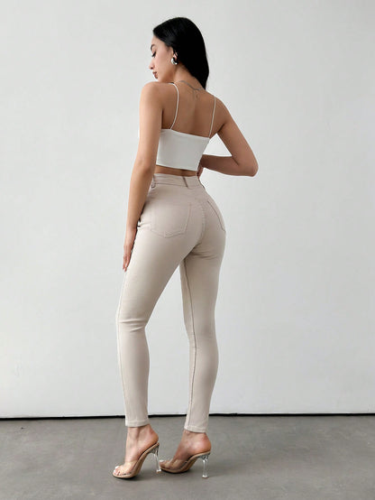 Blugi Dama, Croiala Slim Fit, Talie Inalta