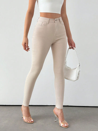 Blugi Dama, Croiala Slim Fit, Talie Inalta