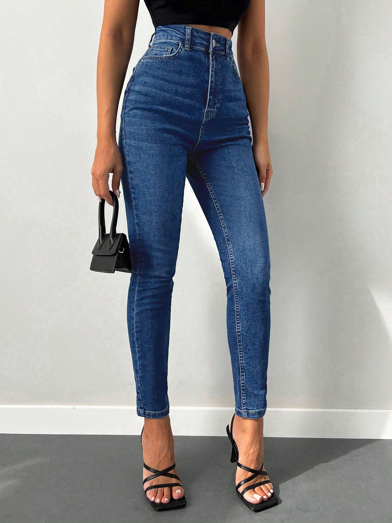Blugi Dama, Croiala Slim Fit, Talie Super Inalta