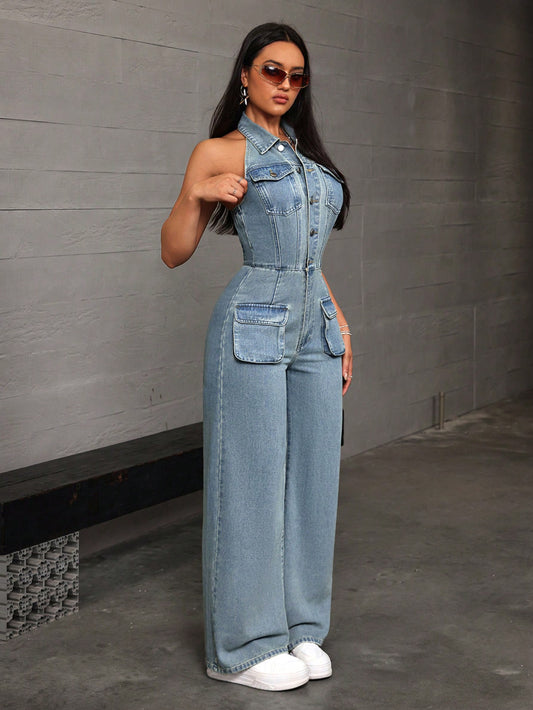 Salopeta Dama, Fara Maneci, Croiala Slim-Fit