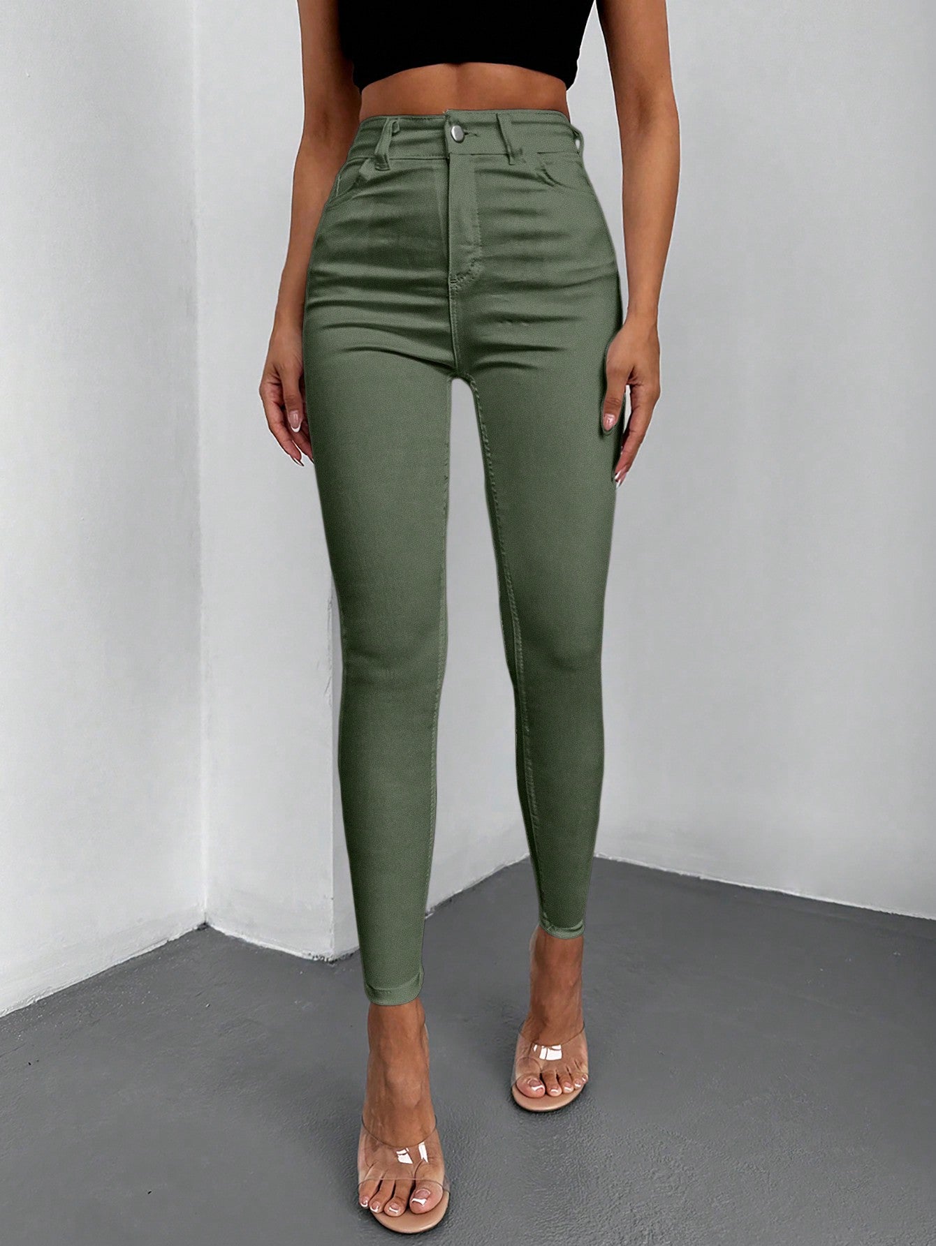 Blugi Dama, Croiala Slim Fit, Talie Inalta