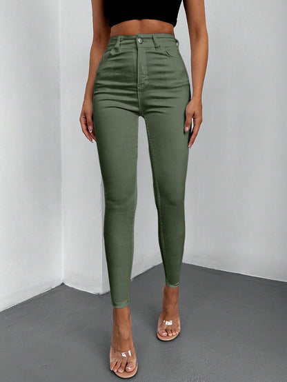 Blugi Dama, Croiala Slim Fit, Talie Inalta