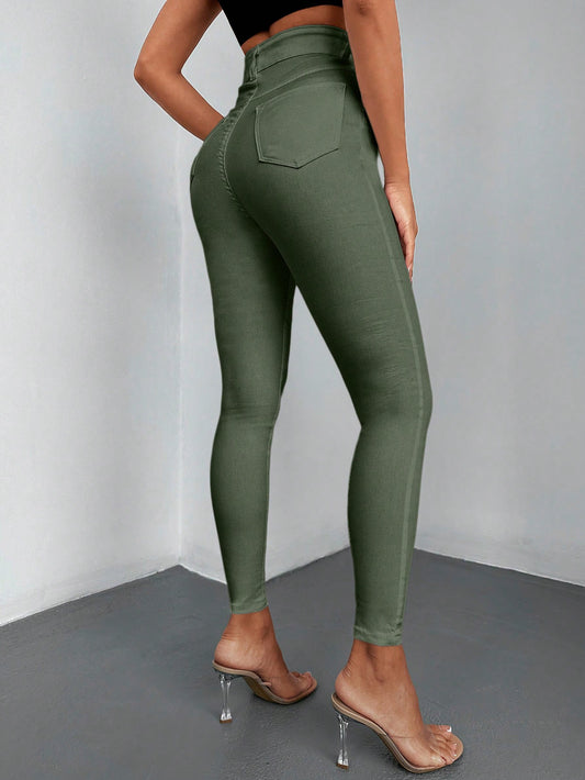 Blugi Dama, Croiala Slim Fit, Talie Inalta