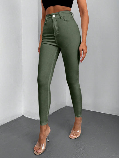 Blugi Dama, Croiala Slim Fit, Talie Inalta