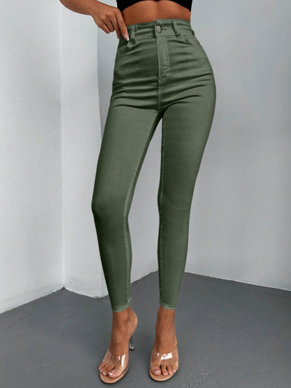 Blugi Dama, Croiala Slim Fit, Talie Inalta