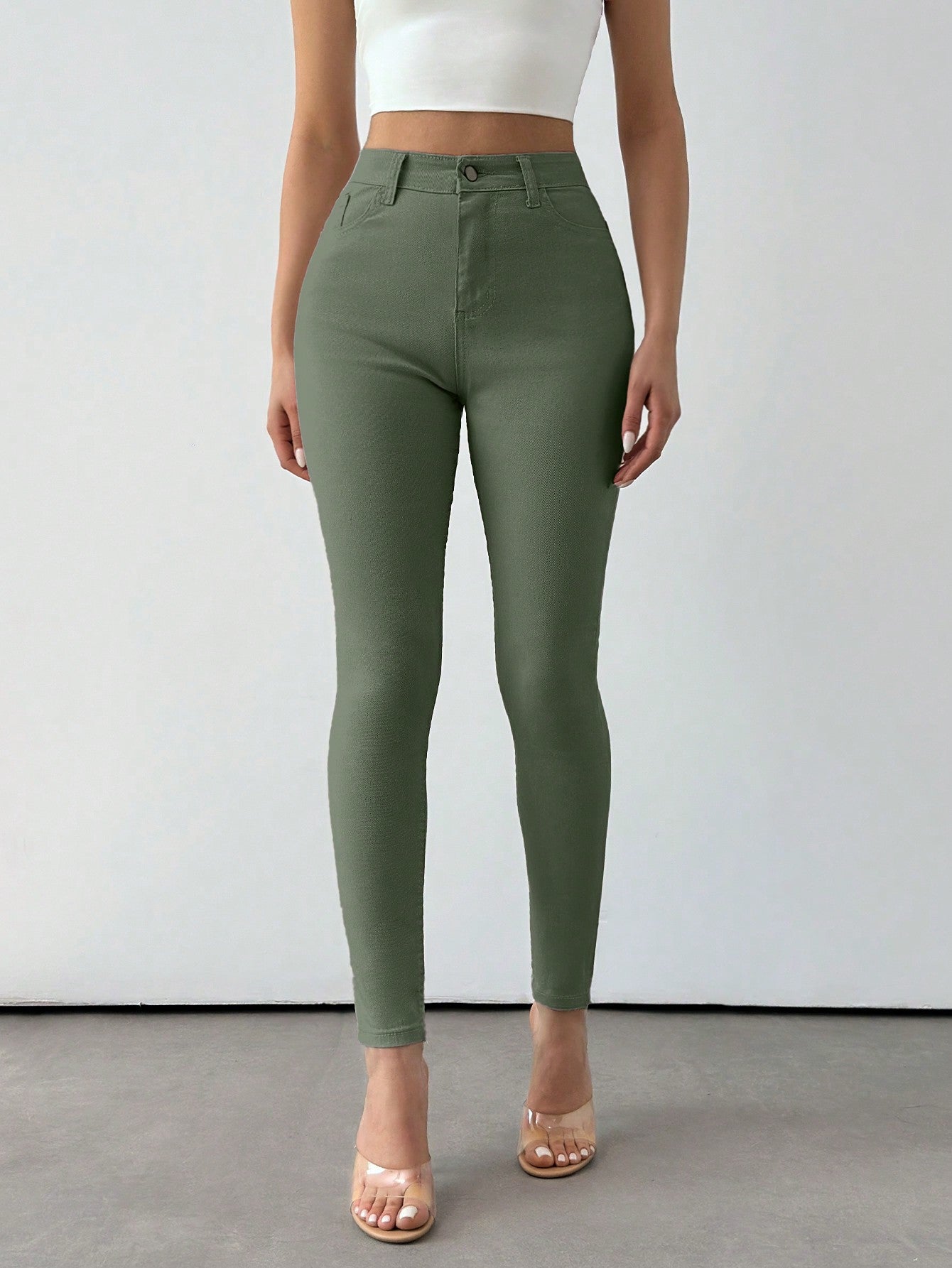 Blugi Dama, Croiala Slim Fit, Talie Inalta