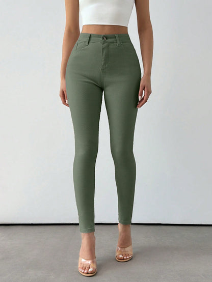 Blugi Dama, Croiala Slim Fit, Talie Inalta