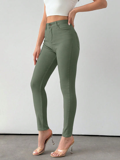 Blugi Dama, Croiala Slim Fit, Talie Inalta