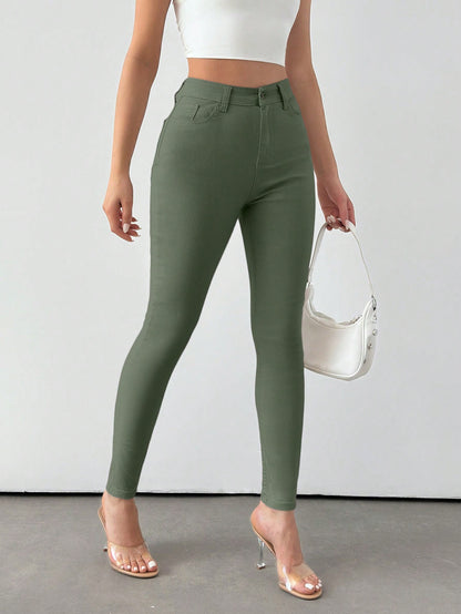 Blugi Dama, Croiala Slim Fit, Talie Inalta