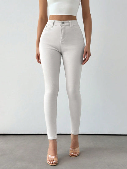 Blugi Dama, Croiala Slim Fit, Talie Inalta
