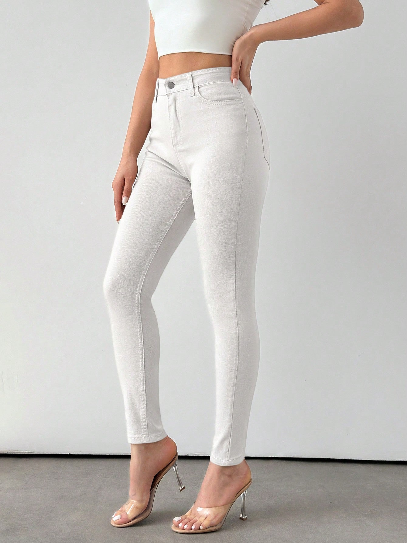 Blugi Dama, Croiala Slim Fit, Talie Inalta