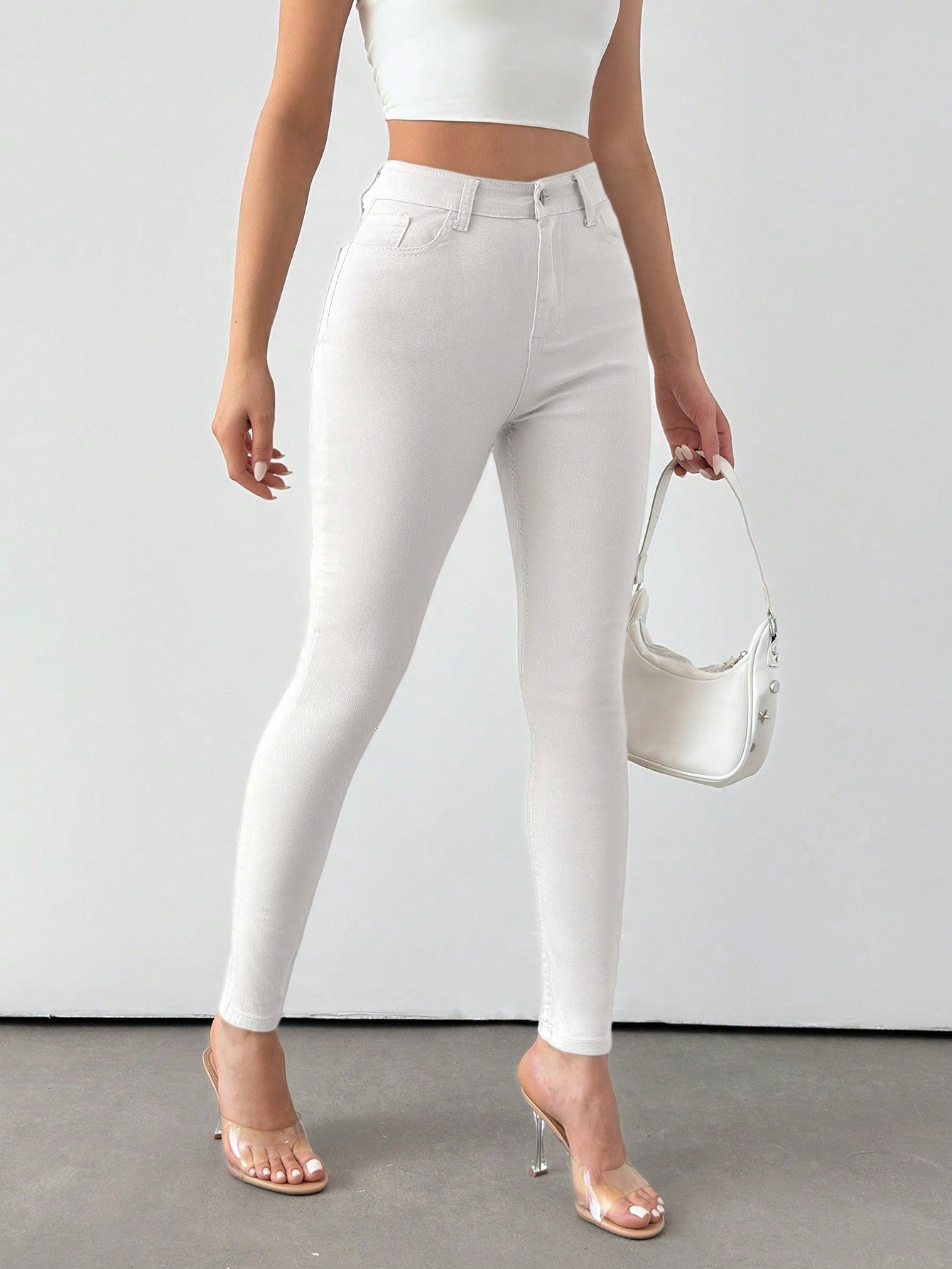 Blugi Dama, Croiala Slim Fit, Talie Inalta