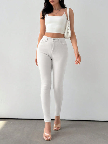 Blugi Dama, Croiala Slim Fit, Talie Inalta