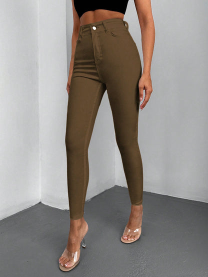 Blugi Dama, Croiala Slim Fit, Talie Inalta