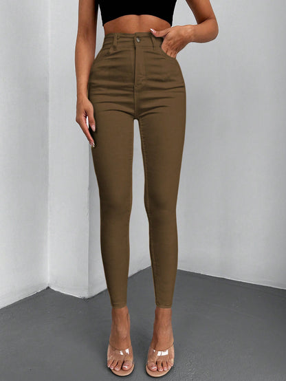 Blugi Dama, Croiala Slim Fit, Talie Inalta