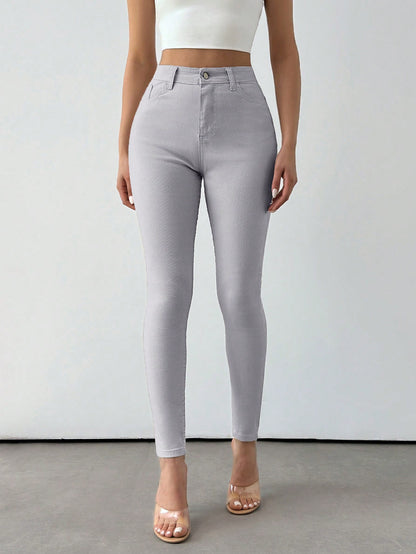 Blugi Dama, Croiala Slim Fit, Talie Inalta