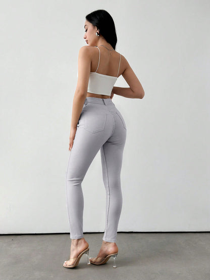 Blugi Dama, Croiala Slim Fit, Talie Inalta