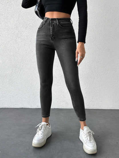 Blugi Dama, Croiala Slim Fit, Elastici, Subtiri