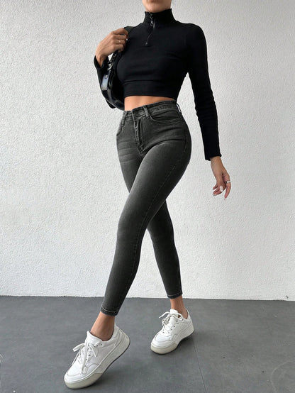 Blugi Dama, Croiala Slim Fit, Elastici, Subtiri