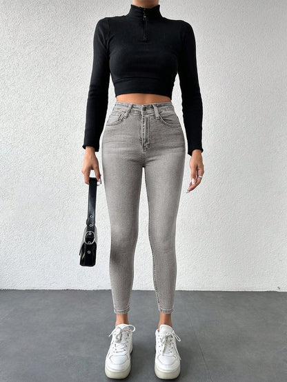 Blugi Dama, Croiala Slim Fit, Elastici, Subtiri