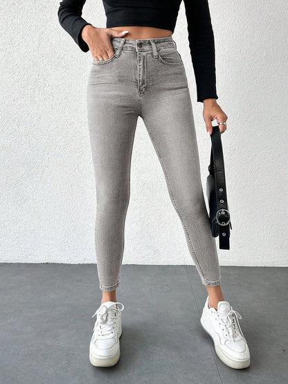 Blugi Dama, Croiala Slim Fit, Elastici, Subtiri