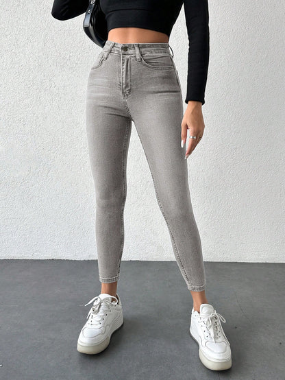 Blugi Dama, Croiala Slim Fit, Elastici, Subtiri