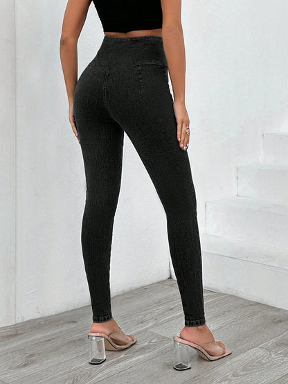Blugi Dama, Croiala Slim Fit, Talie Inalta