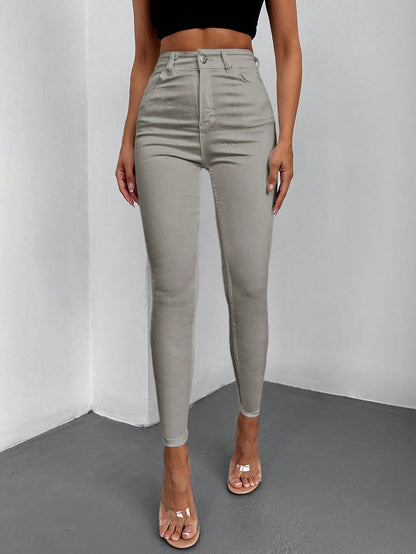 Blugi Dama, Croiala Slim Fit, Talie Inalta