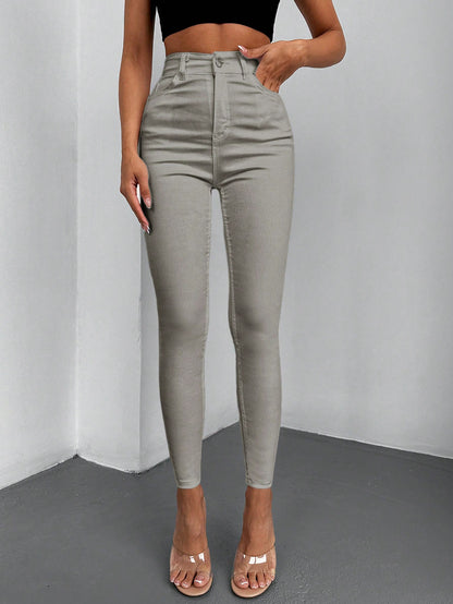 Blugi Dama, Croiala Slim Fit, Talie Inalta