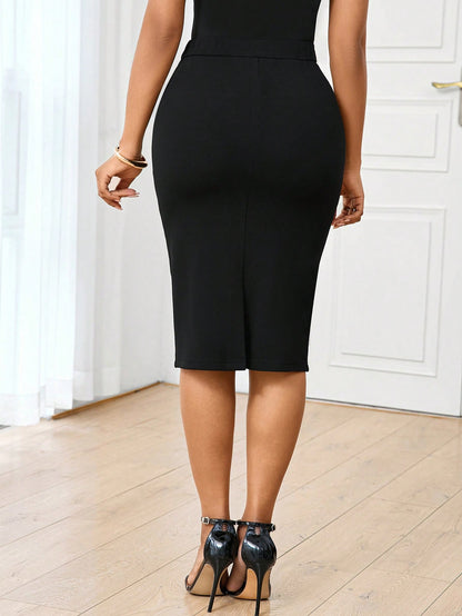 Fusta Dama, Eleganta, Croiala Bodycon, Talie Inalta