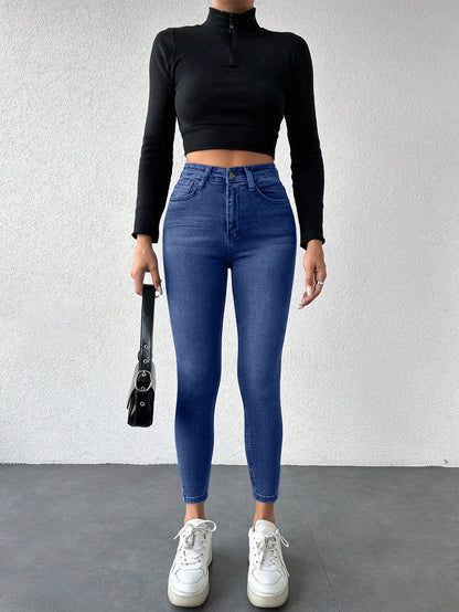 Blugi Dama, Croiala Slim Fit, Elastici, Subtiri