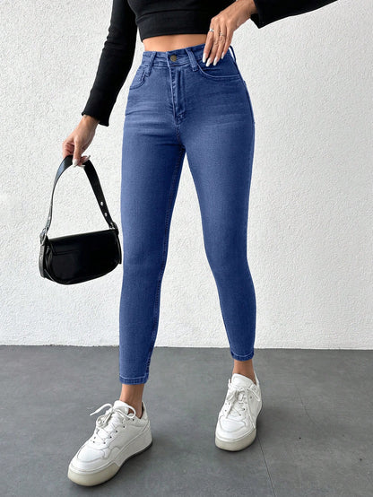 Blugi Dama, Croiala Slim Fit, Elastici, Subtiri